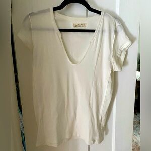 EUC Free People V-neck top size large